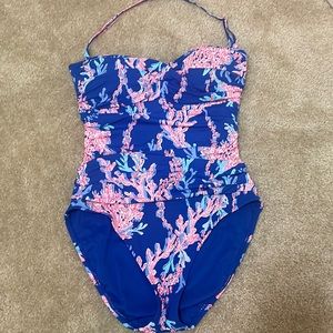 LNWOT- Lilly Pulitzer- Bathing Suit in Borealis Blue, Size 12